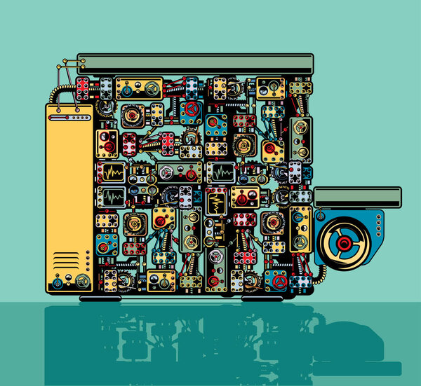 Старая абстрактная конструкция машин
