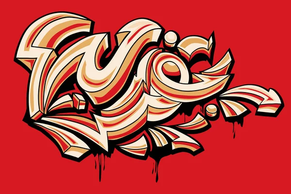 Abstracto Colorido Funky Graffiti Flechas Vector Ilustración — Vector de stock