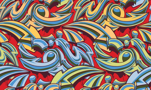 Nahtloser Hintergrund Mit Farbigen Graffiti Pfeilen Vektor Illustration — Stockvektor