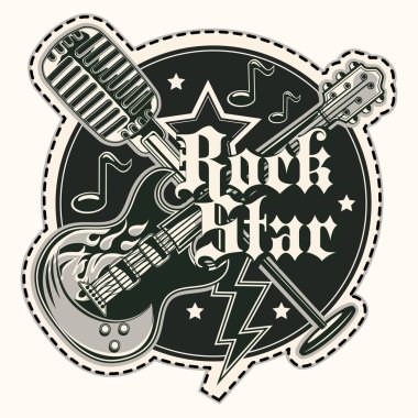 Rock star müzik amblemi