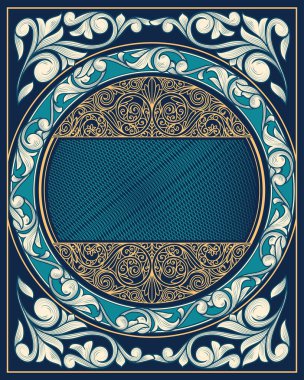 Süslü retro dekoratif tasarım