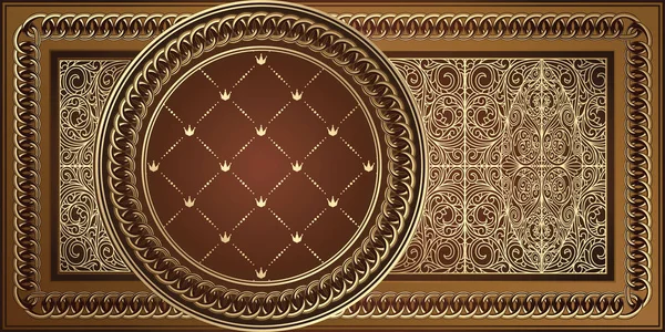 Diseño Decorativo Vintage Dorado — Vector de stock