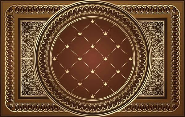 Золотой Винтажный Декоративный Дизайн — стоковый вектор