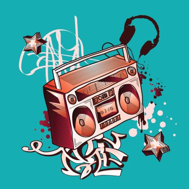 Funky kayıt cihazı grafiti