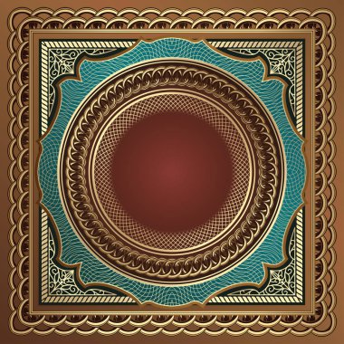 Altın süslü dekoratif tasarım