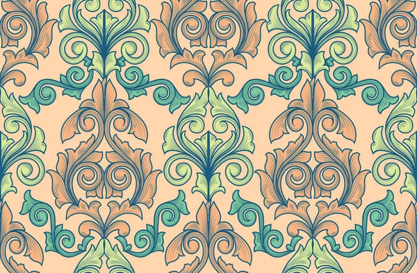 Ornate Seamless Decorative Pattern — Stock Vector