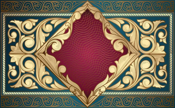 Altın süslü dekoratif vintage tasarımı