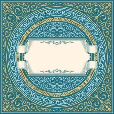 Dekoratif retro süslü tasarım