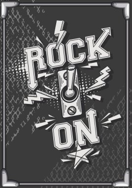 Tek renkli müzik poster devam et