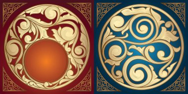 Altın süslü dekoratif tasarım