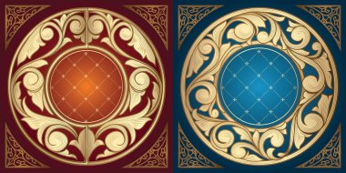 Altın süslü dekoratif tasarım