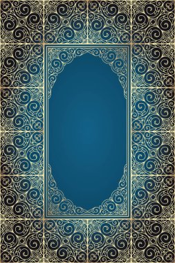 Altın süslü dekoratif çerçeve