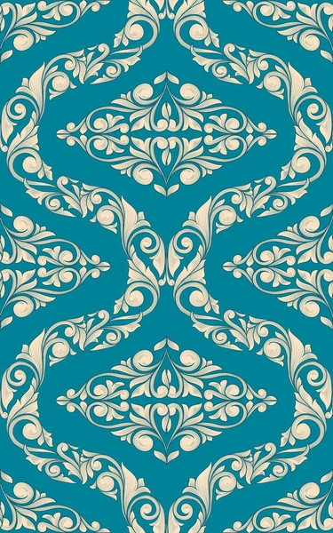 Ornate Seamless Decorative Pattern — Stock Vector