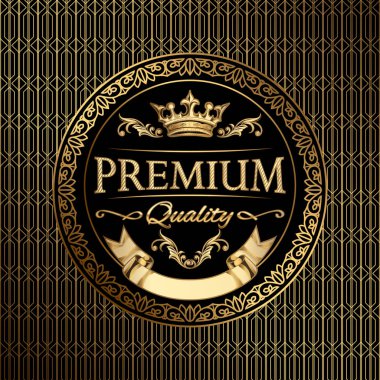 Premium kalite dekoratif altın amblem