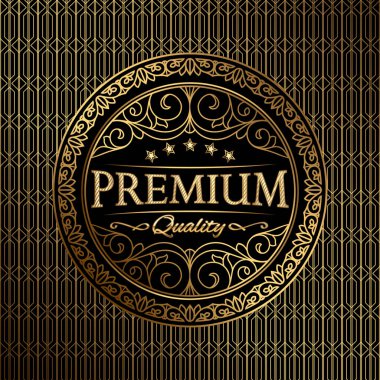Premium kalite dekoratif altın amblem