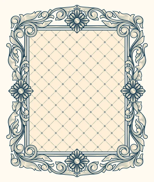 Diseño Vintage Ornamentado Decorativo — Archivo Imágenes Vectoriales