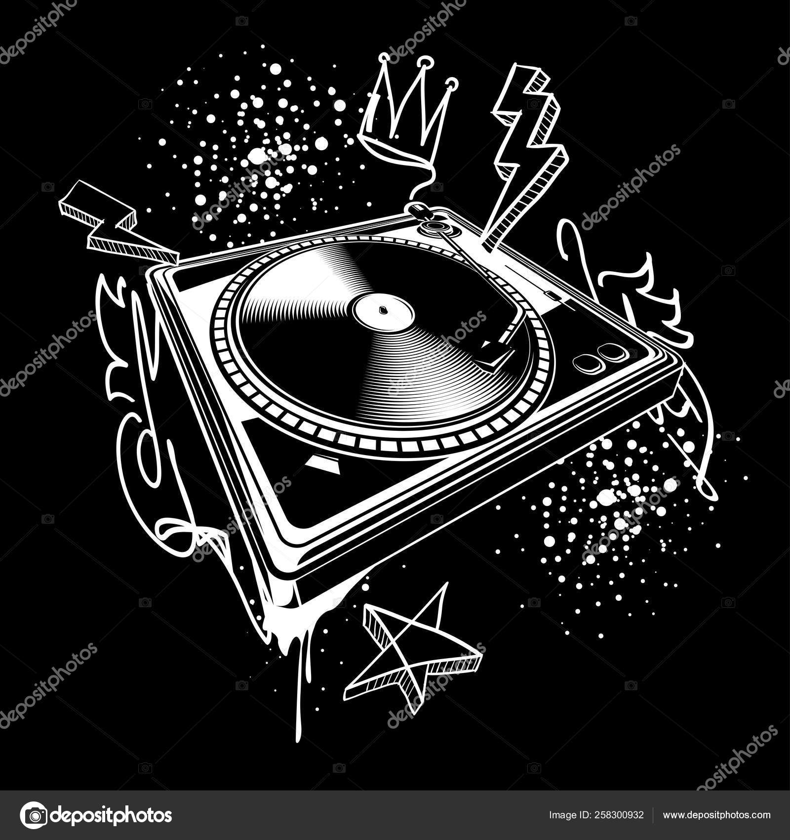 https://st4.depositphotos.com/4187363/25830/v/1600/depositphotos_258300932-stock-illustration-black-white-turntable-graffiti-background.jpg