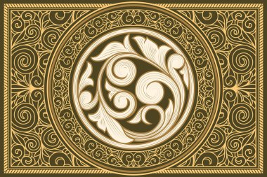Art deco süslü vintage boş