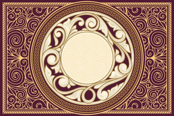 Art deco süslü vintage boş