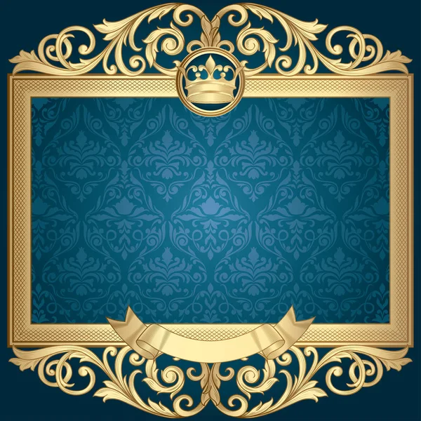 Золота Декоративна Вінтажна Рамка — стоковий вектор