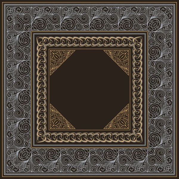 Vintage Ornate Decorative Frame — Stock Vector