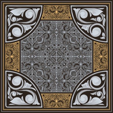 Klasik dekoratif tasarım kartı