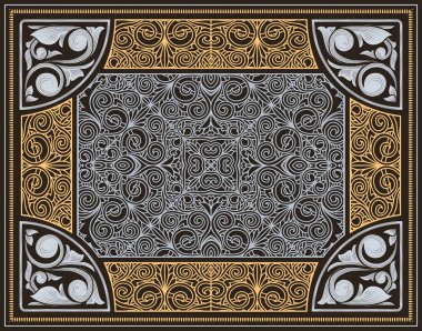 Vintage süslü art deco çerçeve