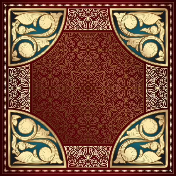 Altın süslü art deco vintage kartı