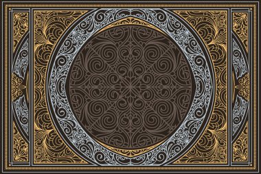 Dekoratif dekoratif retro tasarım kartı