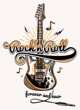 Rock and roll gitar müzik tasarımı