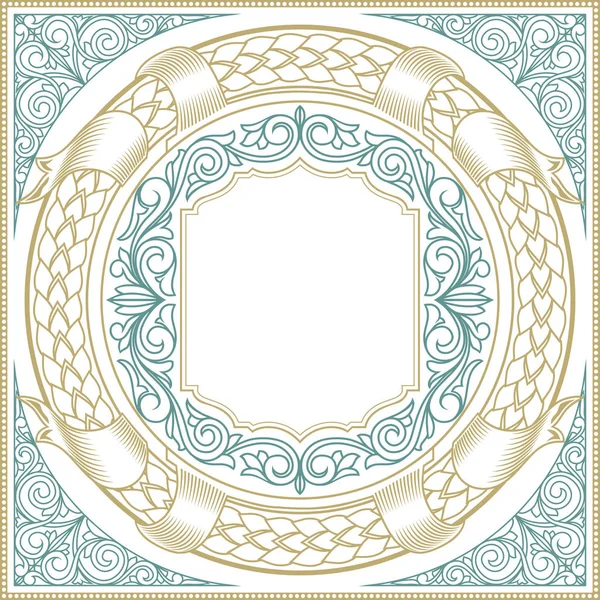 Decorativo Decorativo Emblema Design Vintage — Vettoriale Stock