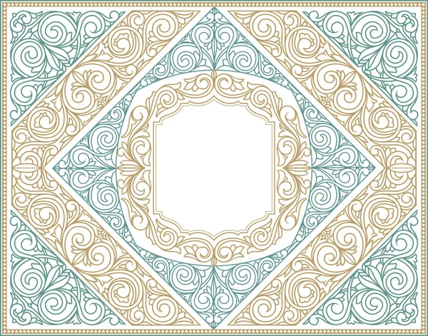 装飾的な華やかなヴィンテージデザインカード — ストックベクタ
