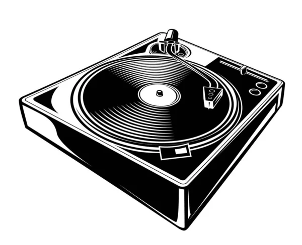Чорно Білий Поворотний Музичний Дизайн — стоковий вектор
