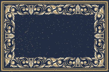 Dekoratif dekoratif retro tasarımı boş çerçeve