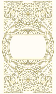 Süslü art deco vintage tasarım kartı