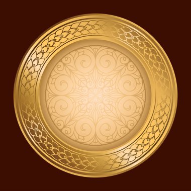 Altın dekoratif boş çerçeve