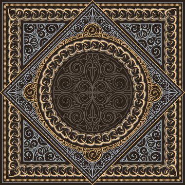 Dekoratif dekoratif retro tasarım çerçevesi