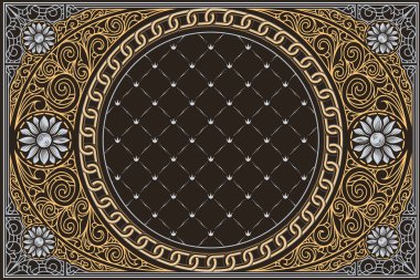 dekoratif dekoratif retro tasarım kartı, vektör, illüstrasyon