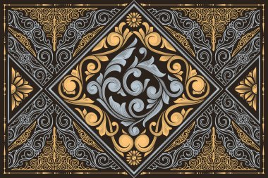 Dekoratif dekoratif retro tasarım kartı