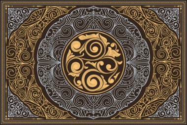 Dekoratif dekoratif retro tasarım kartı