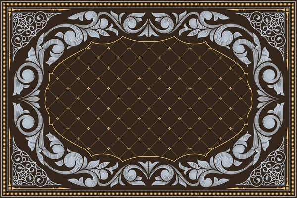 Decorative Ornate Retro Design Card — Stock Vector