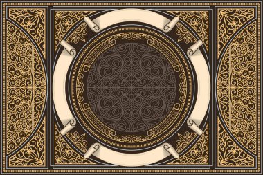 Dekoratif dekoratif retro tasarım kartı