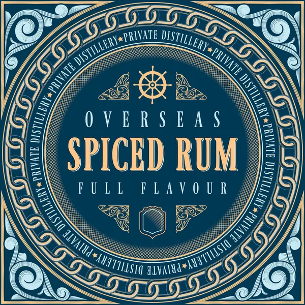 Baharatlı Rum - dekoratif dekoratif etiket