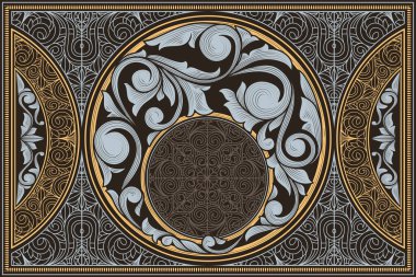 Dekoratif dekoratif retro tasarım kartı