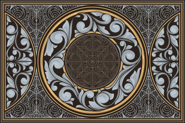 Dekoratif dekoratif retro tasarım kartı