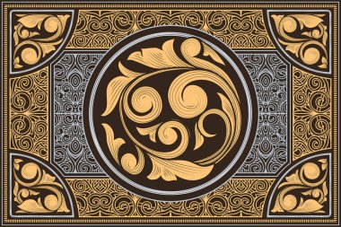 Dekoratif dekoratif retro tasarım kartı