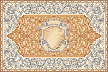 Klasik dekoratif dekoratif tasarım kartı