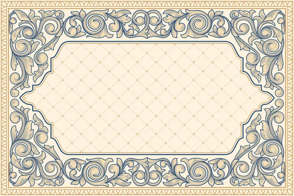 Vintage Decoratieve Sierlijke Ontwerpkaart — Stockvector