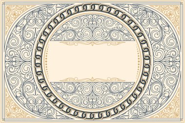 Dekoratif dekoratif retro tasarım kartı