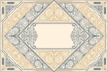 Dekoratif dekoratif retro tasarım kartı